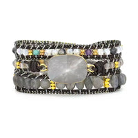 Natural Stone Sparkling Woven Personalized Bracelet
