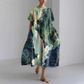 3D Fashion Womens Plus-size Elegant Short-sleeve Dress