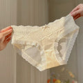 Women's Satin Mesh Lace Low Waist Underwear