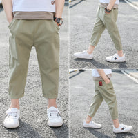 Summer Cotton And Linen Trousers Children's Casual Pants