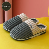 Men's Cotton Slippers Home Autumn And Winter Thick Bottom Non-slip Home