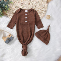 Children's Baby Huakeng Strip Fake  Chest Nightgown