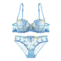 Ultra-thin Transparent Mesh Embroidered Lace Underwear Big Chest Small