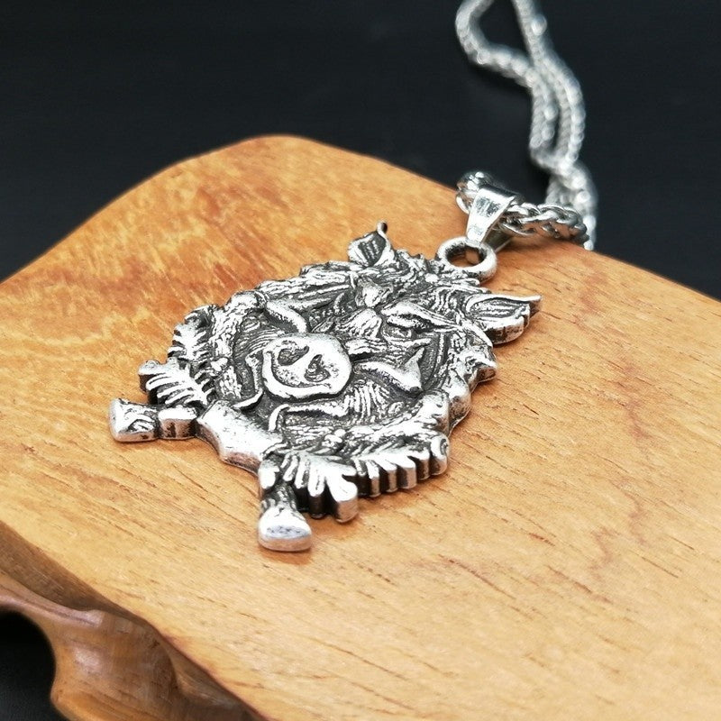 Celtic Wild Boar Alloy Pendant Necklace