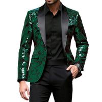 Men's Loose And Versatile Velvet Sequin Suit Jacket