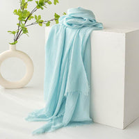 Strict Selection Summer Cotton And Linen Scarf Solid Color Simple Sun Protection