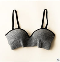 Wireless Bra Sports Yoga Small Chest Push Up Adjustable Solid Color One-piece Bra