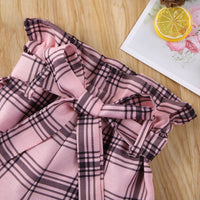 Girls' One Shoulder Ruffled T-shirt Shorts Set
