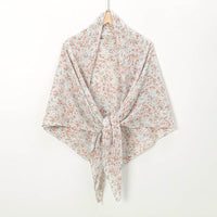 Pearl Chiffon Printed Square Scarf Pleated Scarf