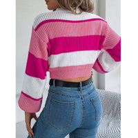 Women's Leisure Pullover Midriff-baring Sweater Knitted Top