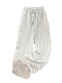 Versatile Vertical-striped Wide-leg Pants