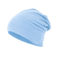 All-season, Versatile Solid-color Slouchy Beanie With A Knitted Wrap-around Design