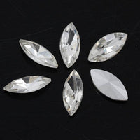 Horse Eye Crystal Pointed Glass Silver Bottom Loose Diamond