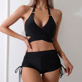 Fashion Cross Hollow Out Tied Women's Split Suit