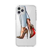 Fashion Lady Mobile Phone Case Transparent TPU Soft Protective Cover