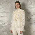 Women's Fashionable Retro Floral Print Top