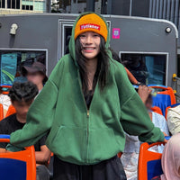 Hooded Loose All-matching Zipper Cardigan Sweater
