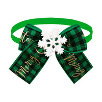 Christmas Doll Pet Dog Cat Bow Tie Accessories Tree Decoration