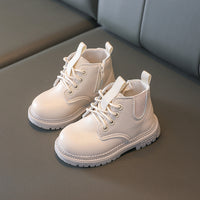 Single Leather Net Celebrity Foreign Trade Baby Short Boots