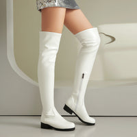 Casual Low-heeled Slimming Stretchy Over-the-knee Boots For Women