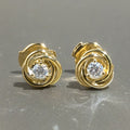 Korean-style Minimalist Gold-plated Copper Earrings