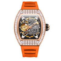 Hollow Automatic Mechanical Watch Men's Silicone Band Waterproof