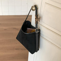 Suede Retro-Style Large-Capacity Womens Shoulder Bag