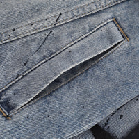 Five-pointed Star Splash Ink Patterned Denim Jacket