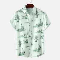 Hawaiian Floral Men's Short-sleeved Shirt Fashion