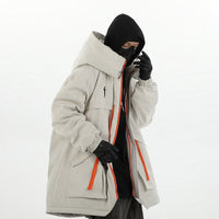 Men's Loose Cargo Thickened Warm Cotton Coat