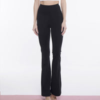 Antibacterial High Waist Hip Lift Yoga Pants Women's Casual Fitness Wide-leg Pants