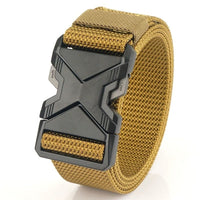Men's Toothless Automatic Buckle Waist Belt PP Woven Tactical Pants