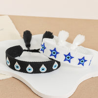 European And American Blue Eyes Lucky Embroidery Tassel Hand Rope