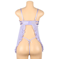 Women's Plus Size Embroidered Slip Top Nightdress