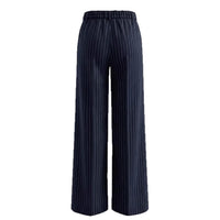 Versatile And Minimalist Striped High Waisted Straight Leg Women's Pants