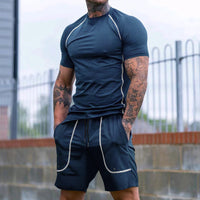 New Sports Tights Shorts Men's Running Fitness Suit