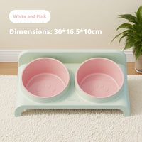 Cat food bowl-backrest model-green bowl on white background-pp-1 piece