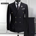 Plus Size Double Breasted Suit Men's Two-piece Suit