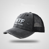 Couple's Letter Embroidered Washed Mesh Baseball Cap
