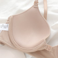 Women's Small Chest Push Up Front Buckle Thin Transport Bra