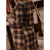 Long Sleeve Plaid Shirt For Women