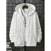 Men's Plus-sized Casual Hooded Sweater