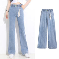 Thin Denim Wide-leg Thin Mopping  Casual Pants
