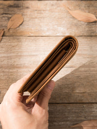 Handmade Wallet Made From Premium Full-grain Cowhide A Simple Vintage-style Billfold