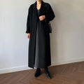 Loose Temperament Minimalist Lace-up Thick Wool Commuter's All-matching Coat