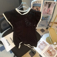 Sweet And Spicy Top Women's Flounced Sleeve Sweater