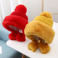 Women's Warm And Velvet Ear Protection Knitted Cold-proof Woolen Cute Princess Hat