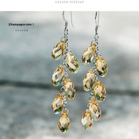Bead Curtain Silver Needle Jewelry Crystal Earrings
