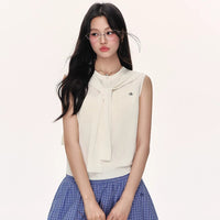 Ice Silk Knitted Vest Shawl Sleeveless Loose Top
