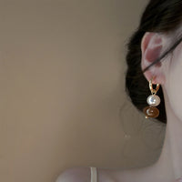 Retro Irregular Geometric Round Earrings